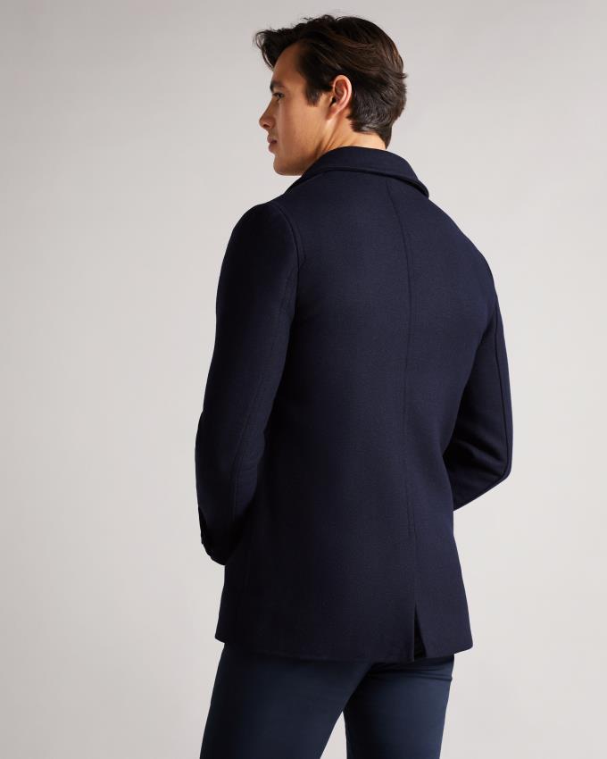 Manteau Ted Baker Wool Peacoat Bleu Marine Homme | RSP-94196704